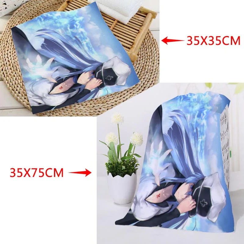 35x35 см 35x75 полотенца на заказ Akame ga Kill! Квадратные с принтом впитывающие из