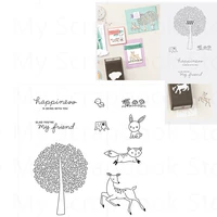 deer metal cutting dies and clear stamps stemcils for scrapbooking diary decoration card crafts embossing 2022 new arrival