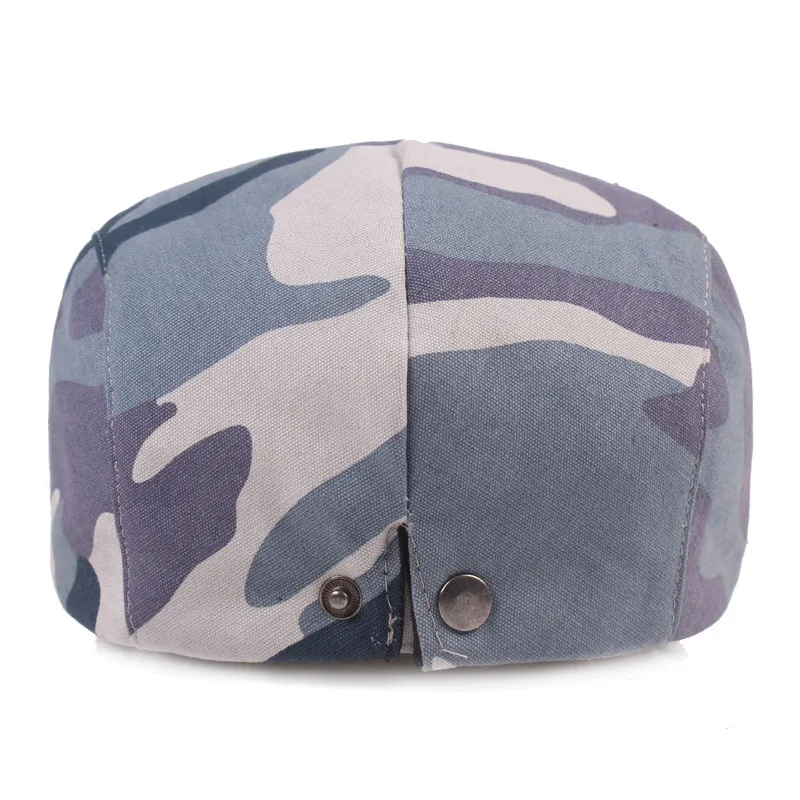 2021 Unisex Spring Summer Newsboy Caps Men Cotton Flat Camouflage Berets for Men Women Visor Casual Hat