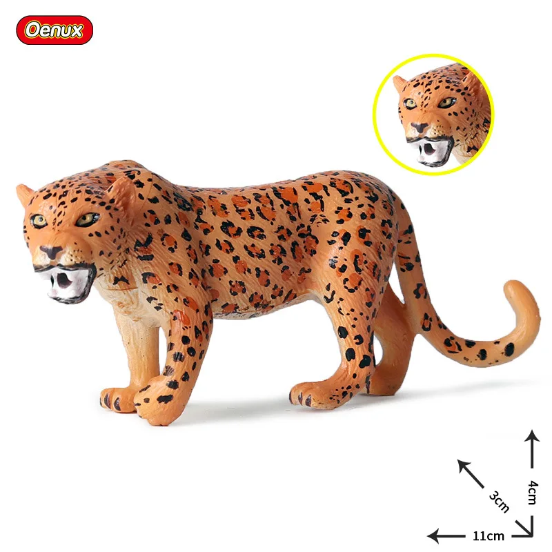 Детская симуляция дикой природы модель твердый экологический Леопард Гепард