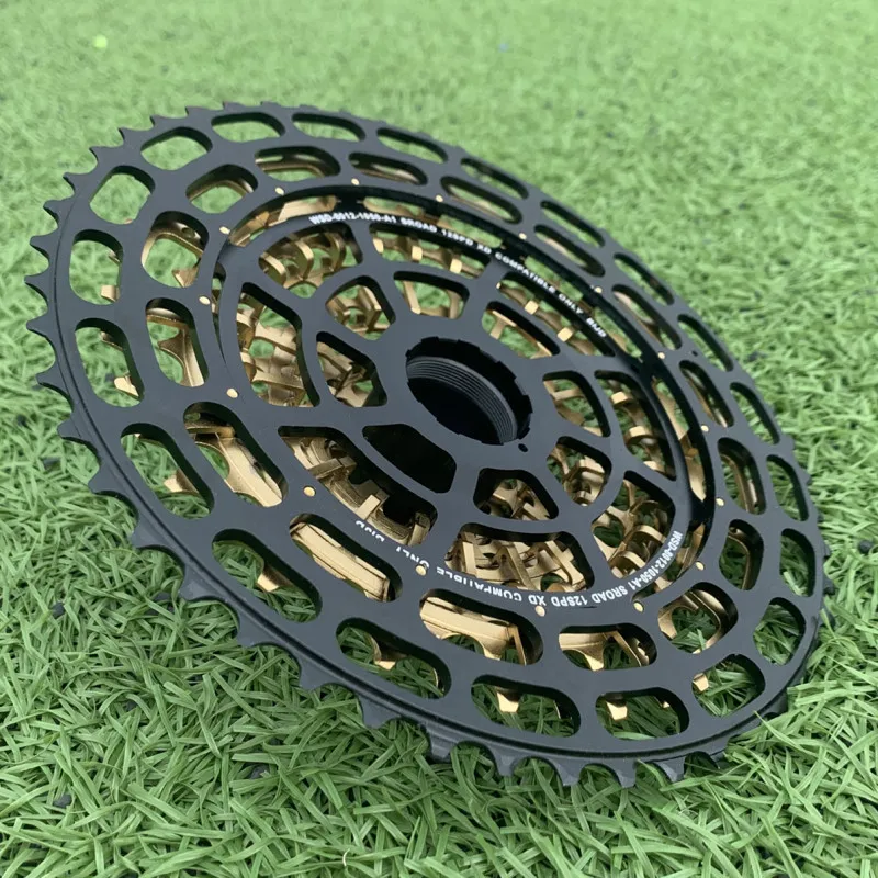 NEW SROAD 12 Speed Golden MTB Cassette 10-50T STEEL CNC Made Fit XD Driver Body 12V K7 Bike Freewheel Super Light 392g