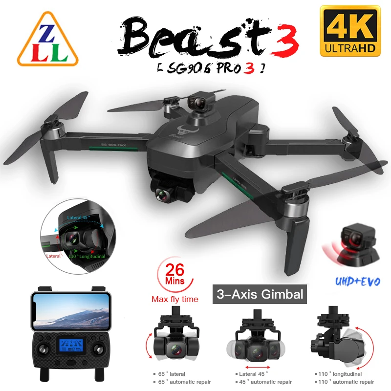 SG906 Max/SG906 pro2/ PRO беспилотные летательные аппараты с 5G 4K EVO UHD механический