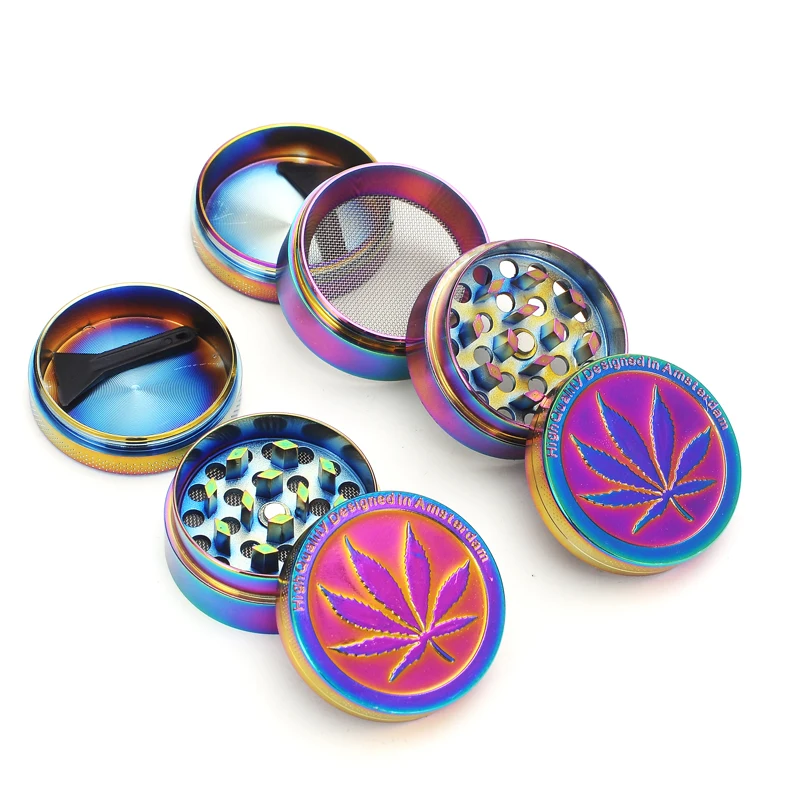 Детали из сплава металла и цинка измельчитель 40 мм цвета радуги красивый травы