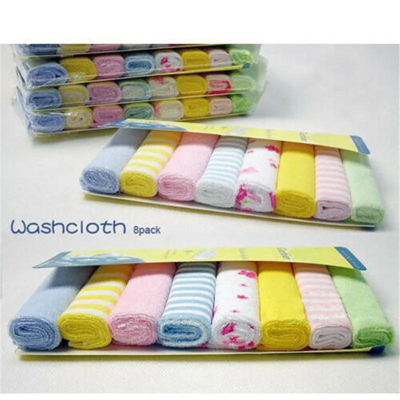 8 Pieces/Set Newborn Cotton Washcloth Wipe Cloth Baby Bath Towel Boys Feeding Girls Printing Scarf | Детская одежда и обувь