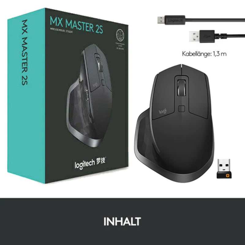Беспроводная мышь Logitech MX Master2S для офиса и дома 2 4 ГГц Bluetooth Двойное Подключение