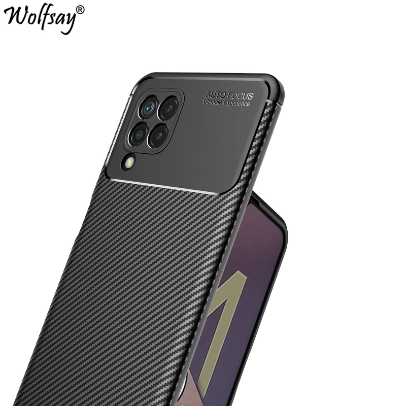 

Чехол для Samsung Galaxy M32 SM-M325F, бампер, силиконовая задняя крышка из углеродного волокна для Samsung M32, чехол для Samsung M32 6,4 дюйма