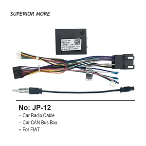 car radio cable can bus for fiat uno 16pin power wiring harness 2din dvd android multimedia player connector socket free global shipping