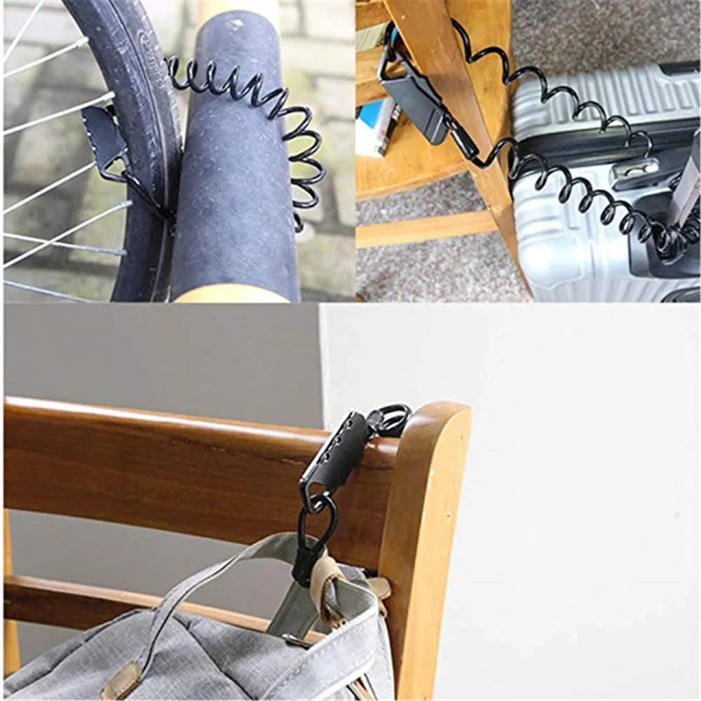 Мини велосипедный замок складной кодовый рюкзак шлем кабель 3 значный Комбинации