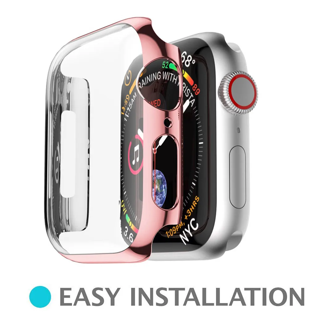 Ультратонкое покрытие чехлы Защитный бампер, чехол КРЫШКА ДЛЯ IWatch 5 40 мм 44 мм Смарт часы защитные аксессуары для Apple#912