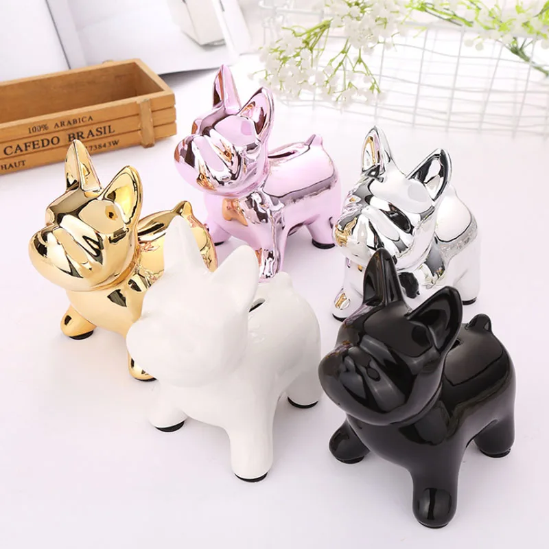 

Ceramic Puppy Piggy Bank Creative Cute Creative Home Decoration Children Money Box Coin Box Piggy Bank Puppy Piggy Bank