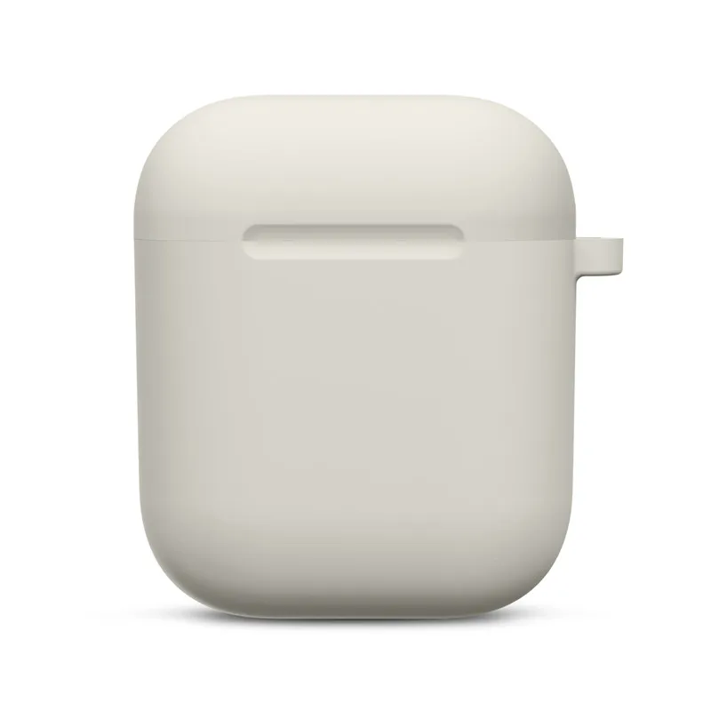 Мини Мягкий силиконовый чехол для Apple Airpods противоударный чехол для Apple гарнитура для Airpods чехол s ультра тонкий Air Pods защитный чехол - Цвет: Light White