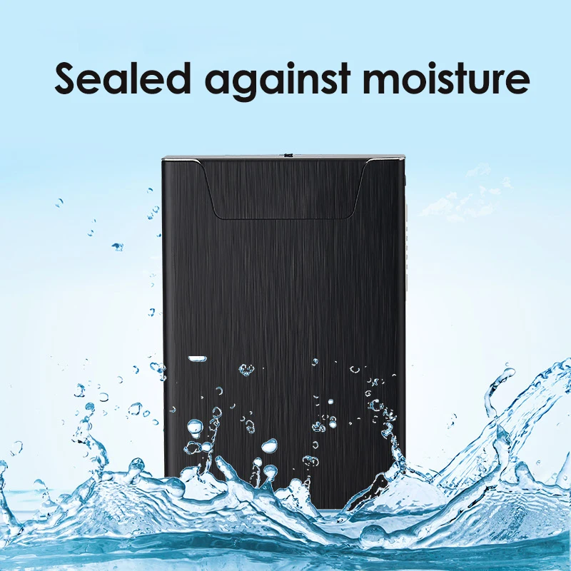 Чехол для сигарет зажигалка курения алюминиевый сплав USB перезаряжаемая