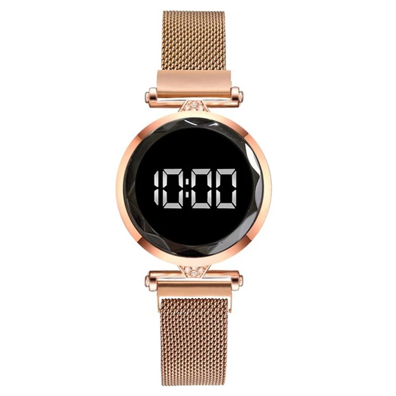 

Digital Sport Casual Women Watches LED Watch Mesh Electronic Touch Screen Dress Women's Watches Clock relogio feminino Gift