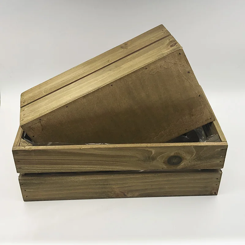 Набор из 2 дерева Коробки ящик для комнатных растений горшок суккулента лотки дом