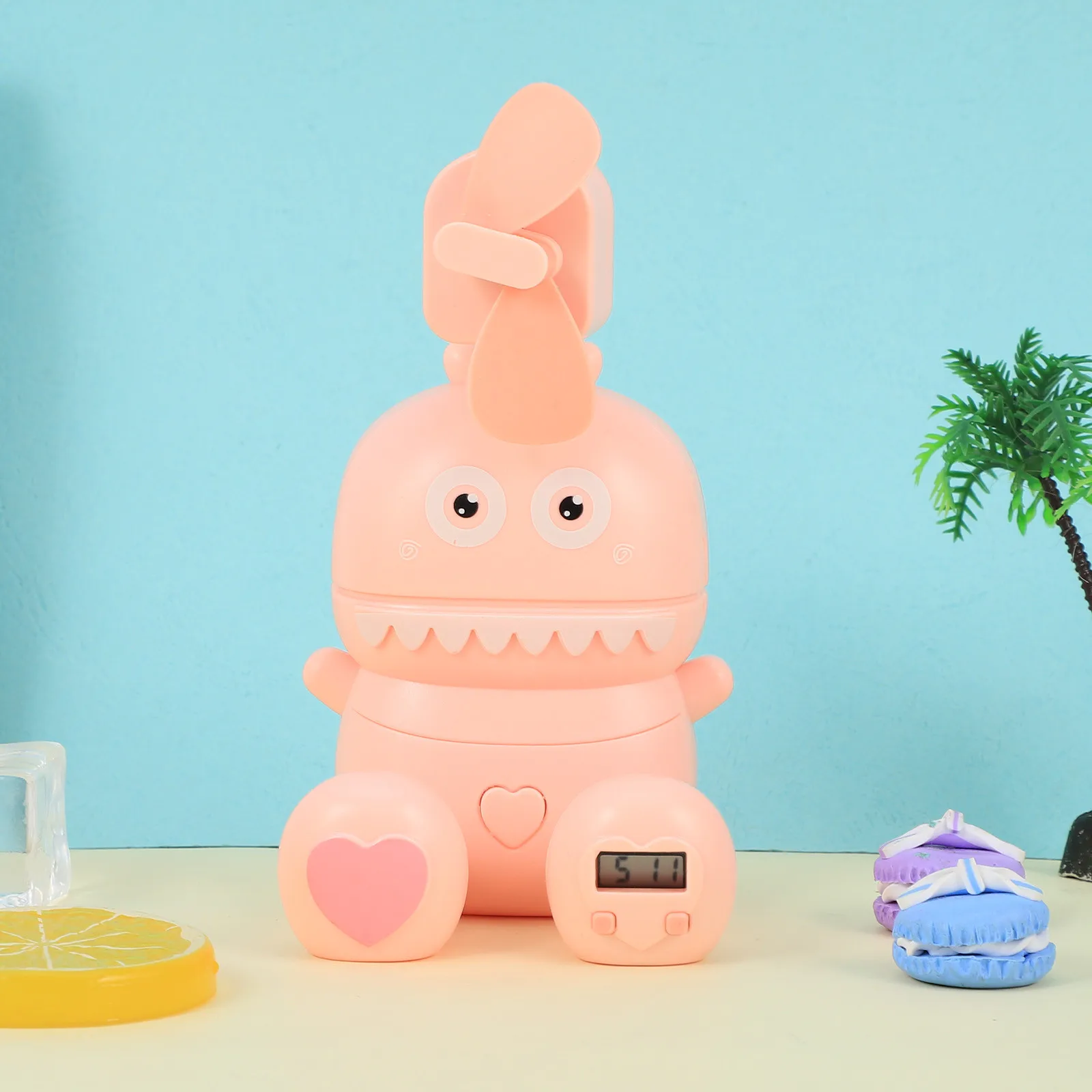 Детские часы с мультипликационными изображениями вентилятор зарядки складной