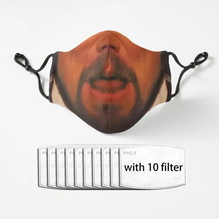 

Leonardo DiCaprio Django Laughing Half Mask Cloth Funny Mouth Face Mask Adjustable Cheap Unisex Mask With Filters Mascarillas