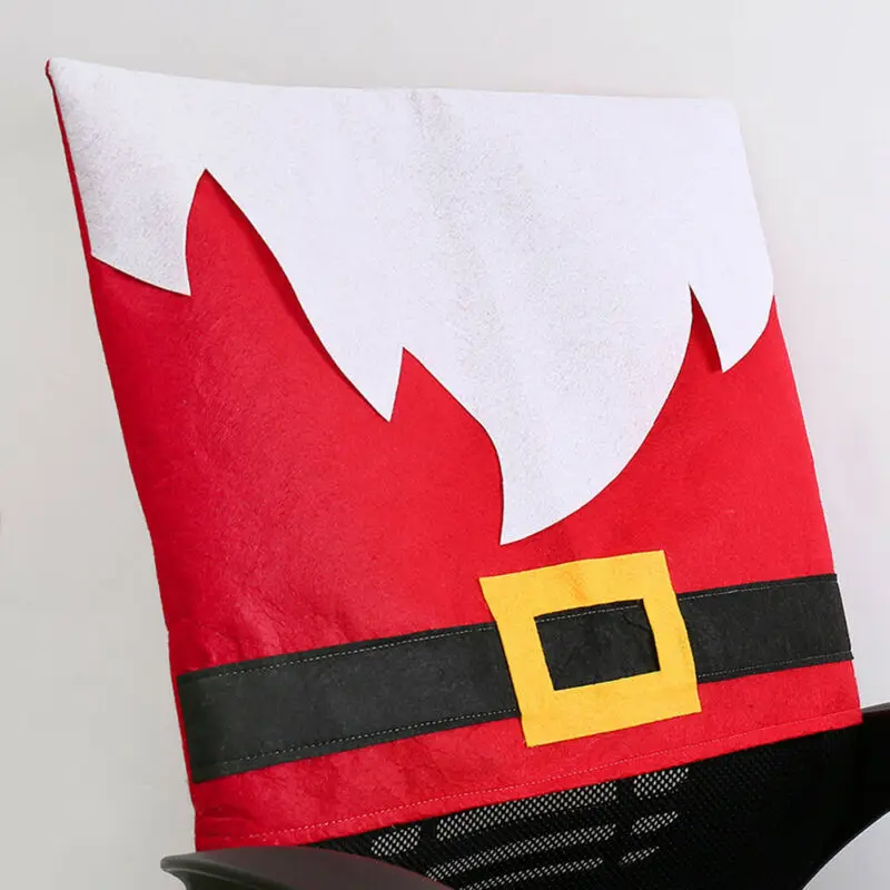 Крышка стула для Стола Санта Клаус Снеговик красный чехол украшение задняя