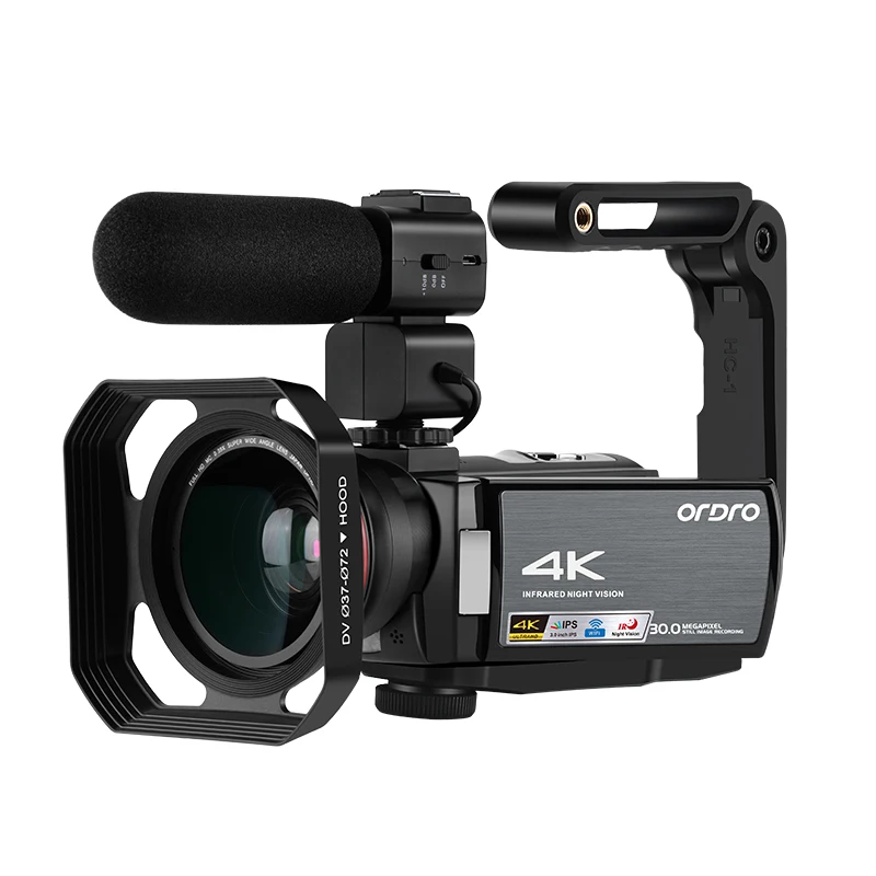 Видеокамера 4K цифровая видеокамера Full HD Ordro AE8 ИК ночное видение Wi Fi|Любительские