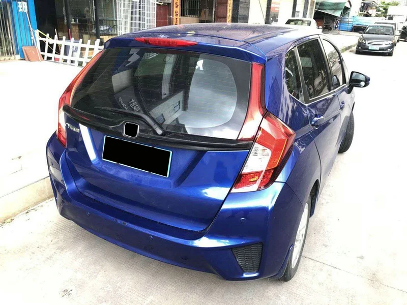 Автомобильные аксессуары для Honda Jazz Fit 14-17 DBA-GK3.4.5.6 DAA-GP5.6 MU-style PU задние ворота Garnish Пластиковая Задняя сплиттерная губа отделка