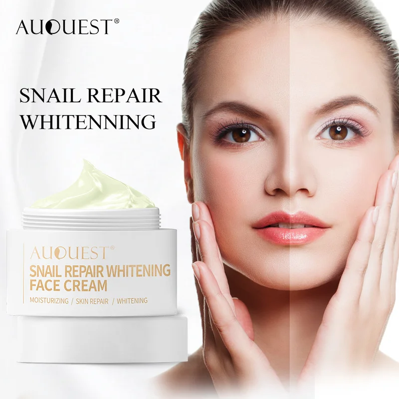 

AuQuest Face Cream Snail Repair Acne Scar Cream Shrink Pores Treatment Moisturizing Whitening Korean Skin Care Cosmetic 30g