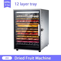 12 trays food dried fruit machine dryer for vegetables dried fruit meat stainless steel dehydrator fruit drying machine