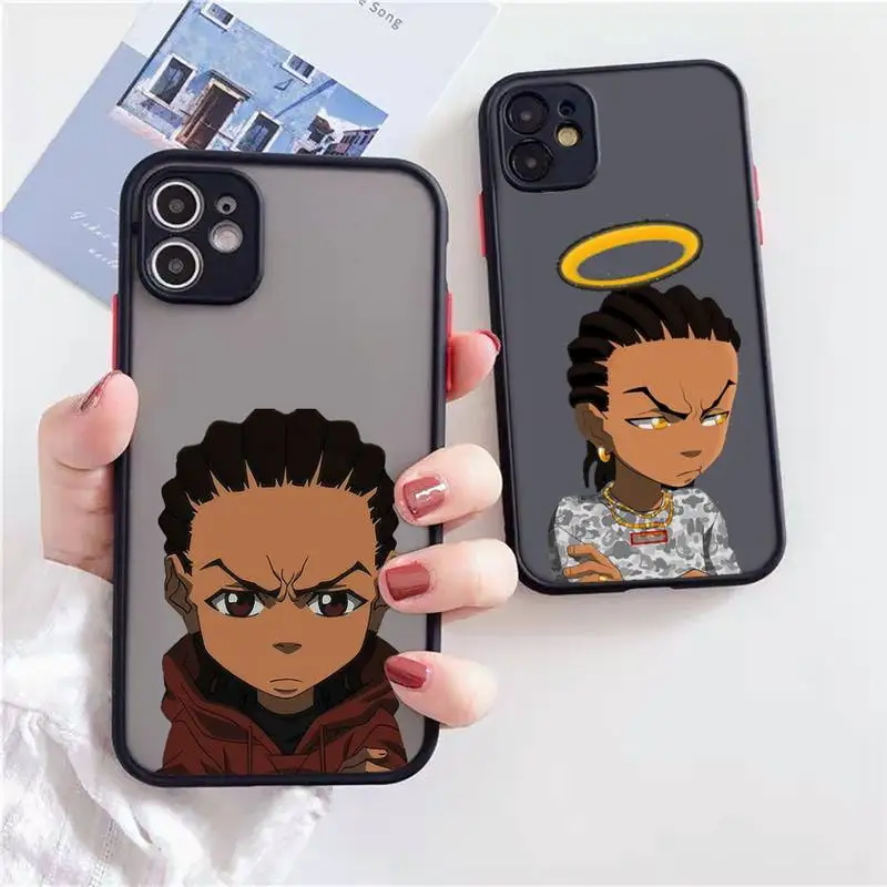 

The Boondocks Phone Case For iPhone 13 12 11 Mini Pro XR XS Max 7 8 Plus X Matte transparent Back Cover