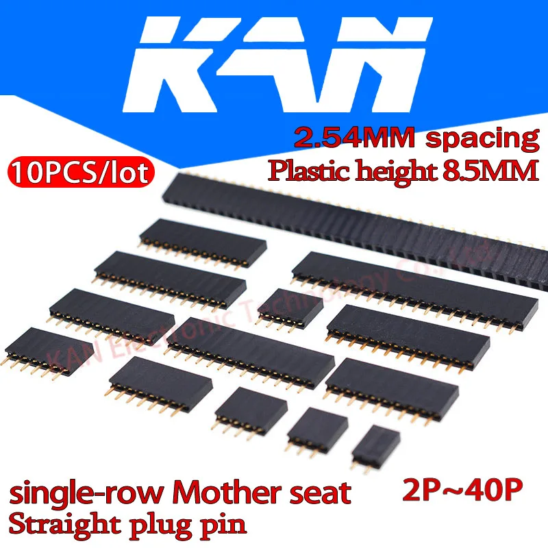 2 54 мм шаг Однорядный гнездовой разъем ~ 40P печатная плата контактный полоса
