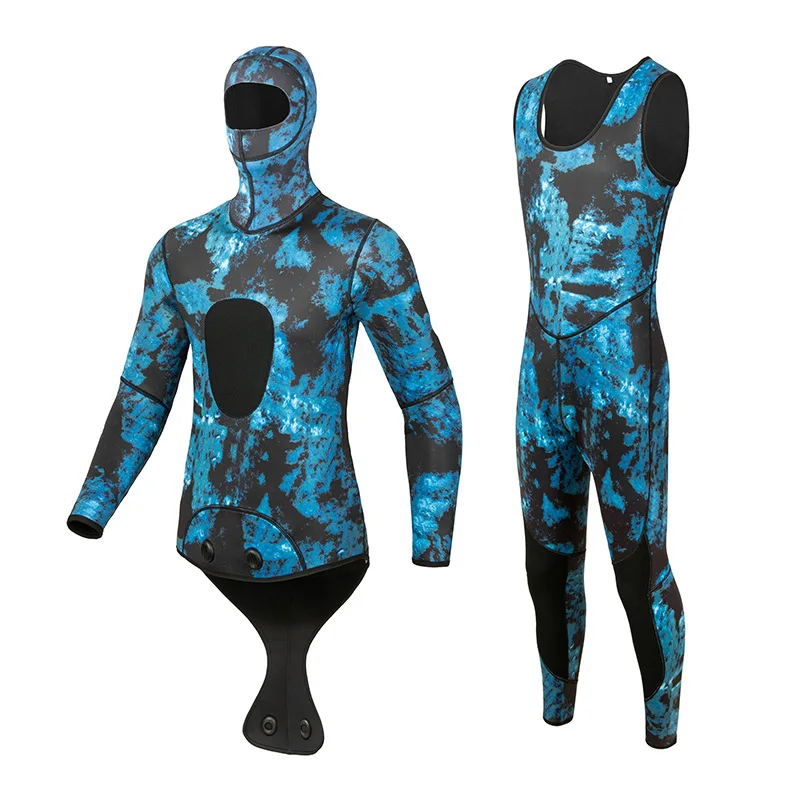 

2022 New 3mm Wetsuit Men's Split Wetsuit Swimsuit Two-piece Cold-proof Warmth Surfing Suit Winter Swimming Diving Suit Hooded