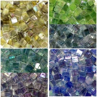 50pcs crystal glass mosaic tile handmade creative material for kids diy craft suppies mixed color mini mosaic tile 100glot