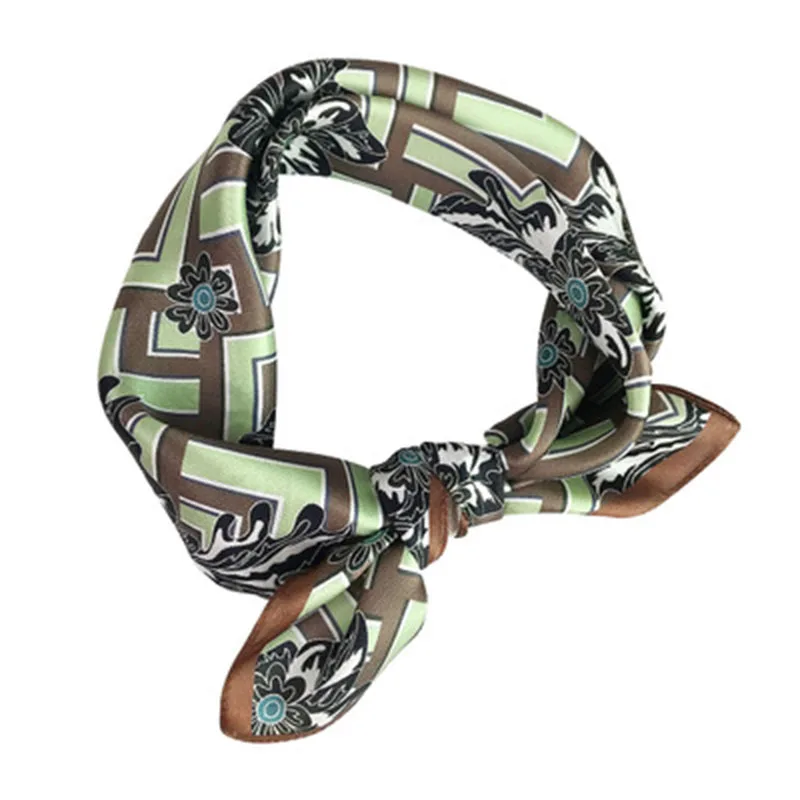 

Luxury brand DD rayon classic letter pattern scarf square scarf female headband bag accessory small bow scarf WJ20071A1