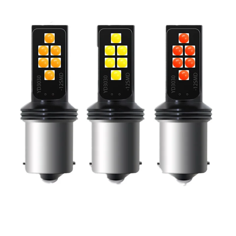 1 шт. Авто LED1156 P21W BA15S 1157 P21/5W BAY15D T20 W21W 7440 W21/5W 7443 BAU15S 12SMD поворотный сигнальный