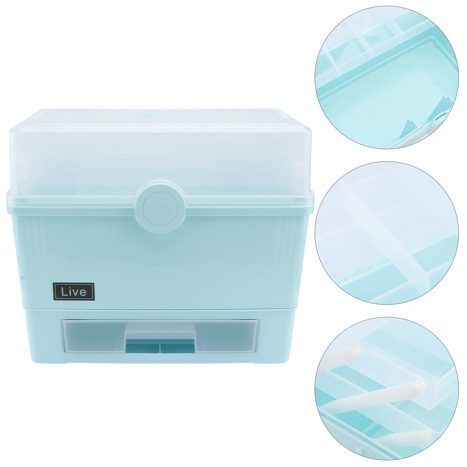 

1pc Family Home Medicine Chest Cabinet Health Care Plastic Drug First Aid Kit Box Storage Box Chest of Drawers