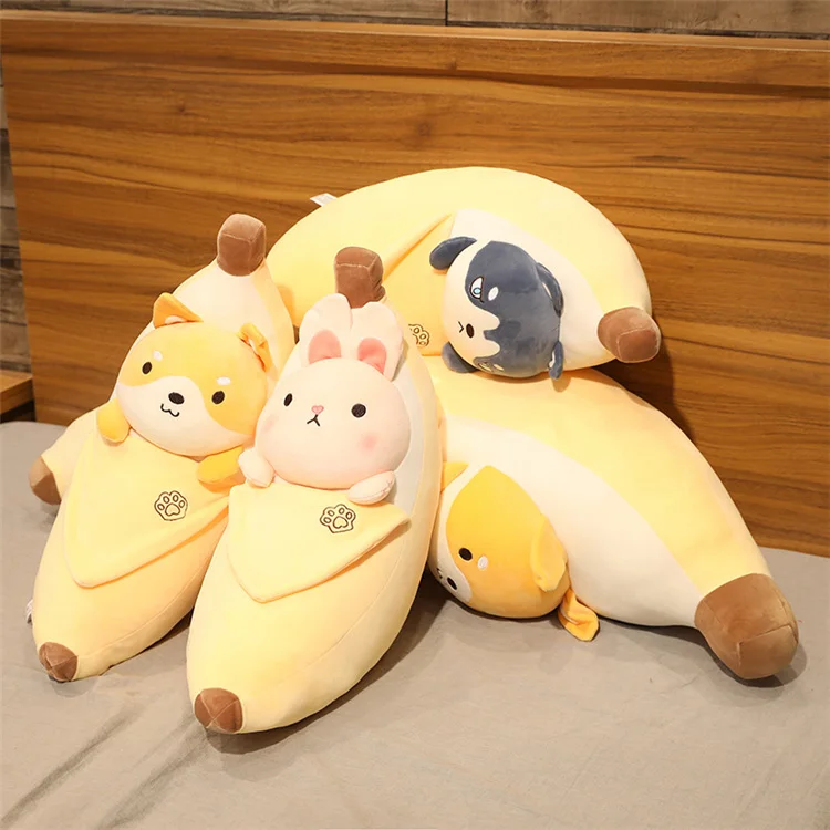Cute Cartoon Banana Plush Toy Soft Fruit Plushie Cat Rabbit Shiba Inu Pillow Super Kids Toys Baby Home Decor Birthday Gift |