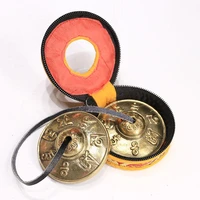 1 pair yoga cymbal bell cymbals brass chimes tibetan buddhist style tingsha meditation yoga accessory instrument cymbals gift