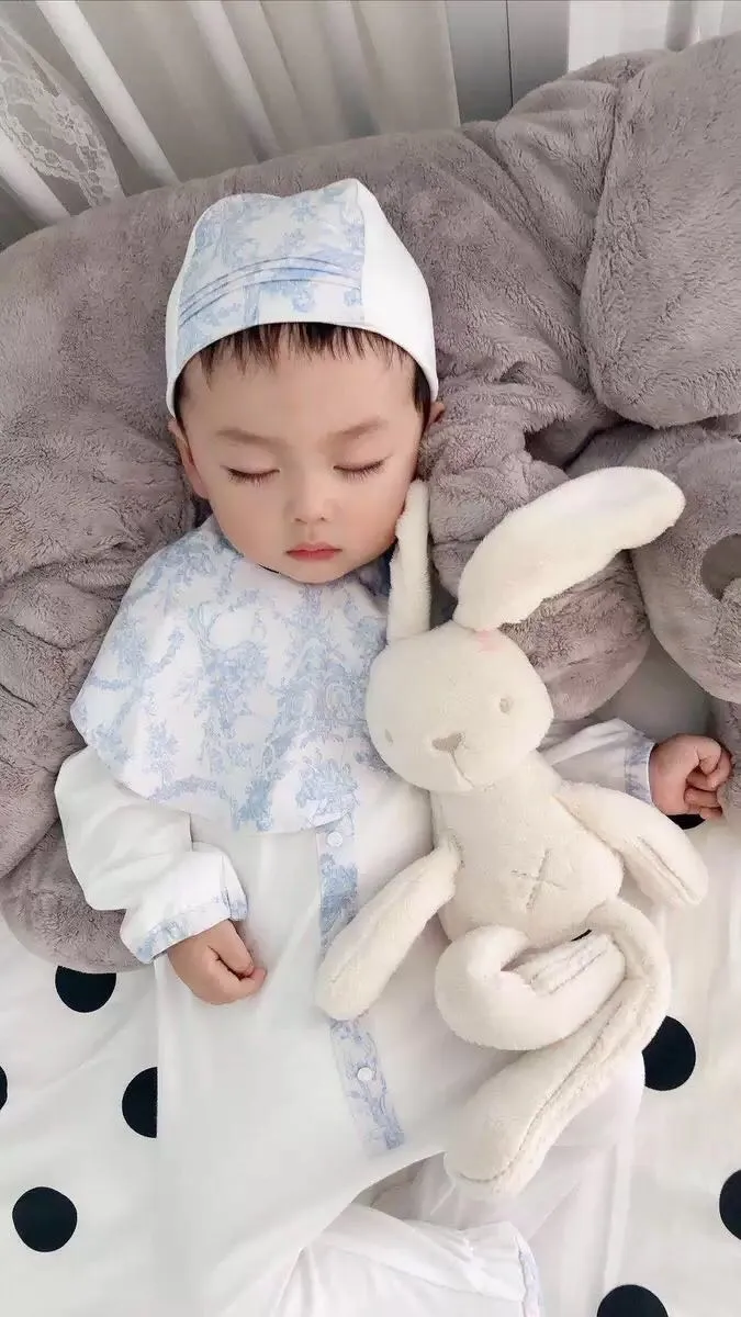 2019 новый осенний комплект одежды для маленьких мальчиков и девочек Ползунки