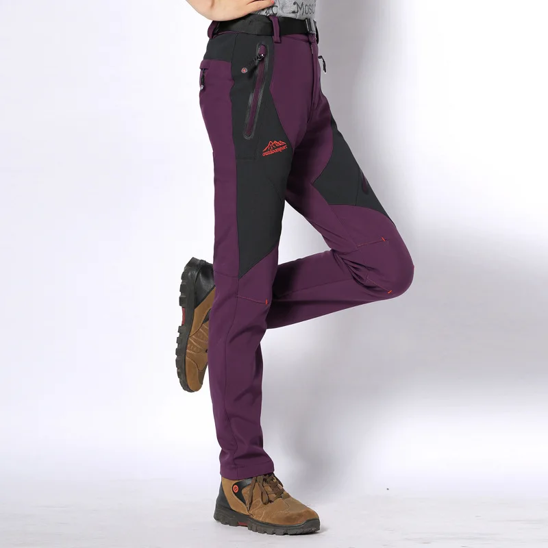 Women Purple Pants TWTOPSE зимние мужские и женские спортивные штаны для велоспорта флисовые водонепроницаемые MTB дорожные велосипедные штаны теплый термальный поход штаны для велоспорта - Цвет: Women Purple Pants