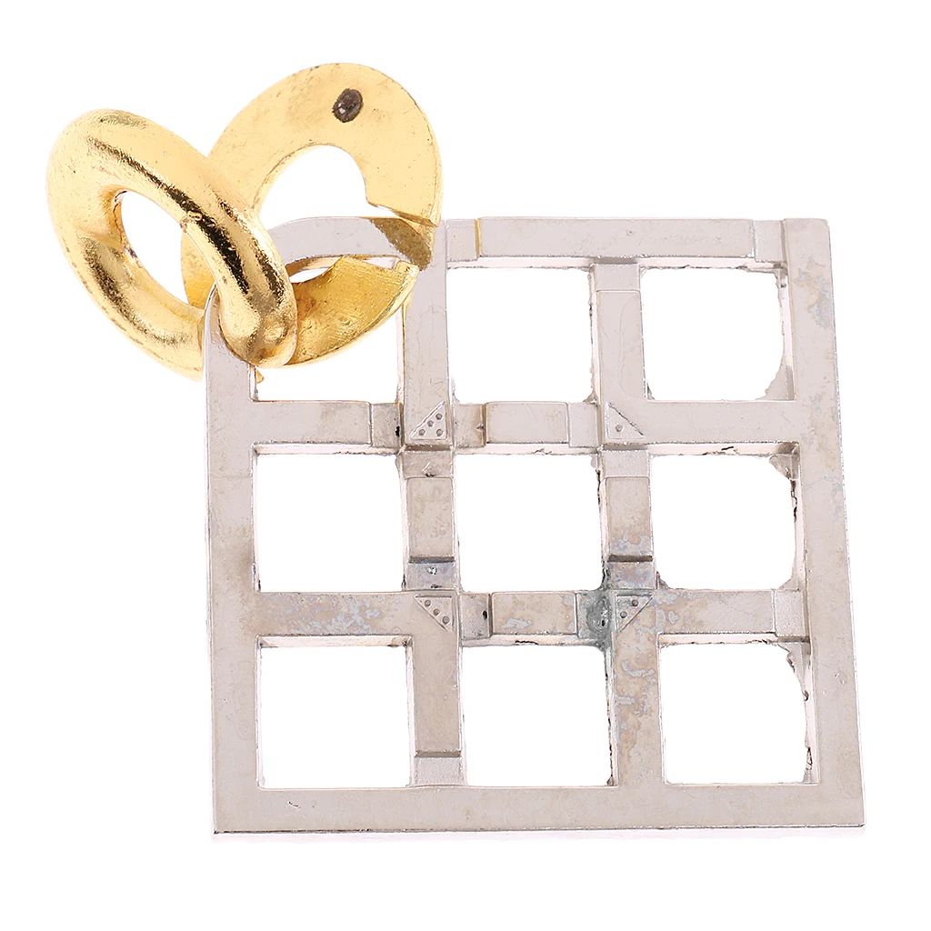 MagiDeal Лидер продаж 1 шт. сетки пазл с замком Классический Металл Логические IQ тест