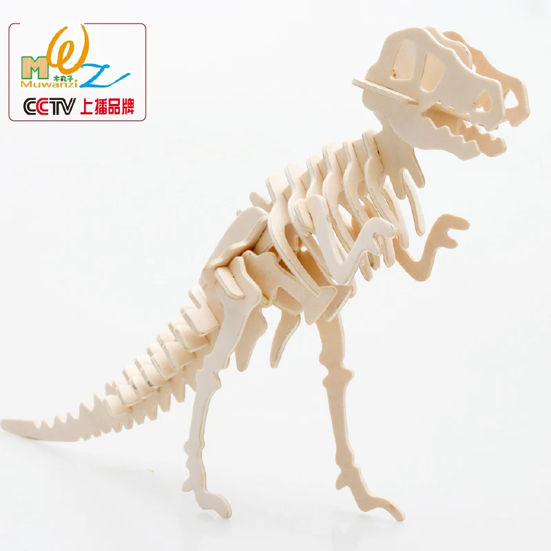 Бесплатная доставка детская деревянная игрушка 3d пазлы динозавры весы модели