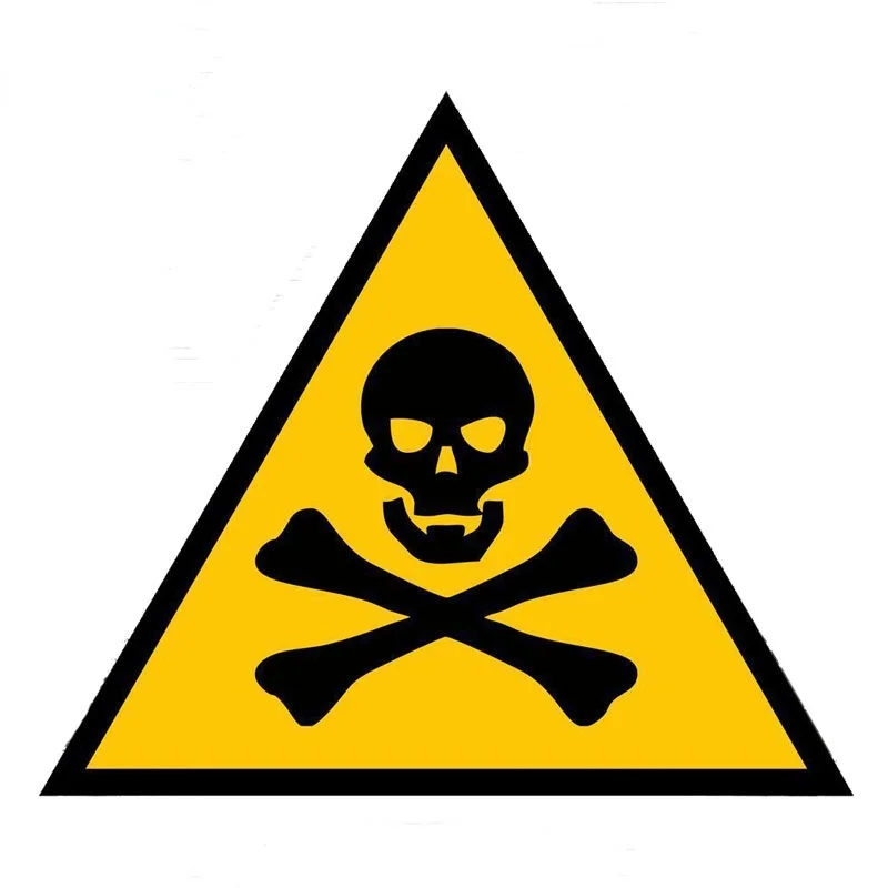 

Popular Creative Skull Warning Danger Decal Car Sticker PVC KK17*15cm