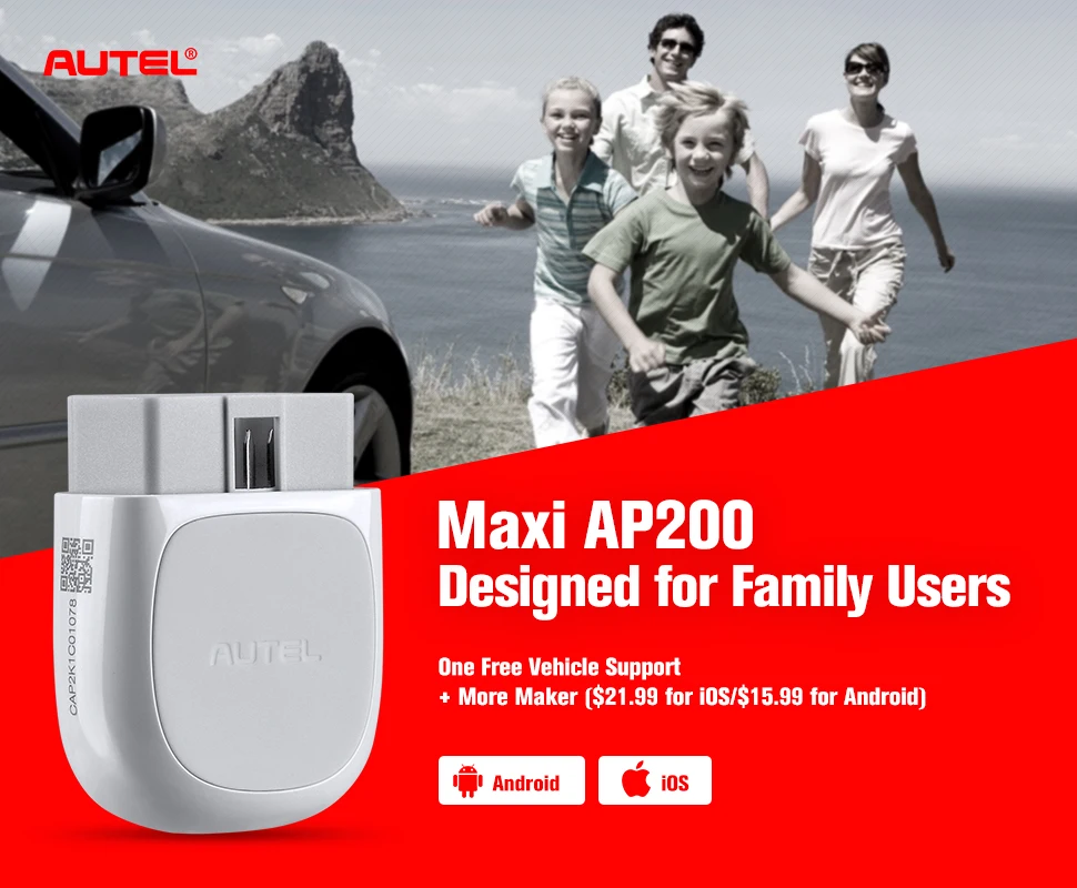 OBDIICAT оригинальный Autel AP200 Bluetooth OBD2 сканер считыватель кодов полная система