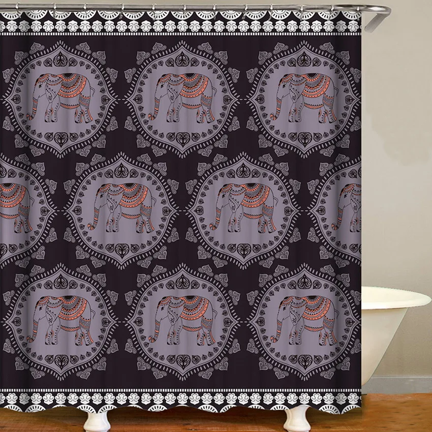 

elephant shower curtain waterproof polyester bath curtain for bathroom douchegordijn fabric shower curtain