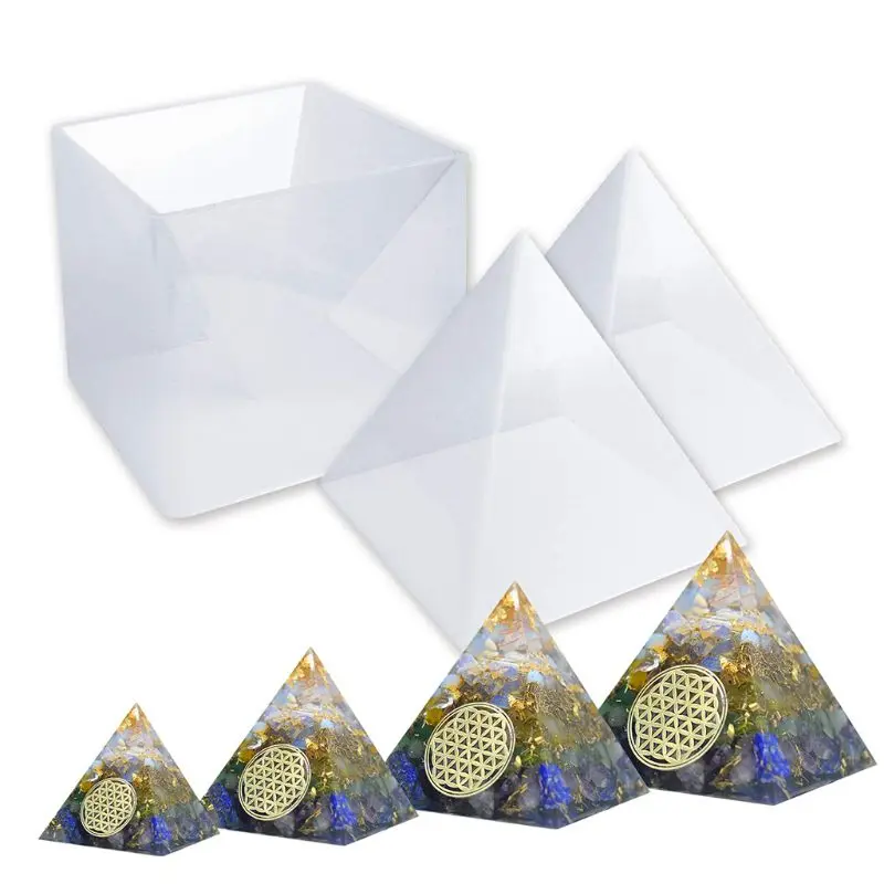 Большая пирамида смолы формы УФ силиконовая форма для DIY Orgonite Orgone ювелирные