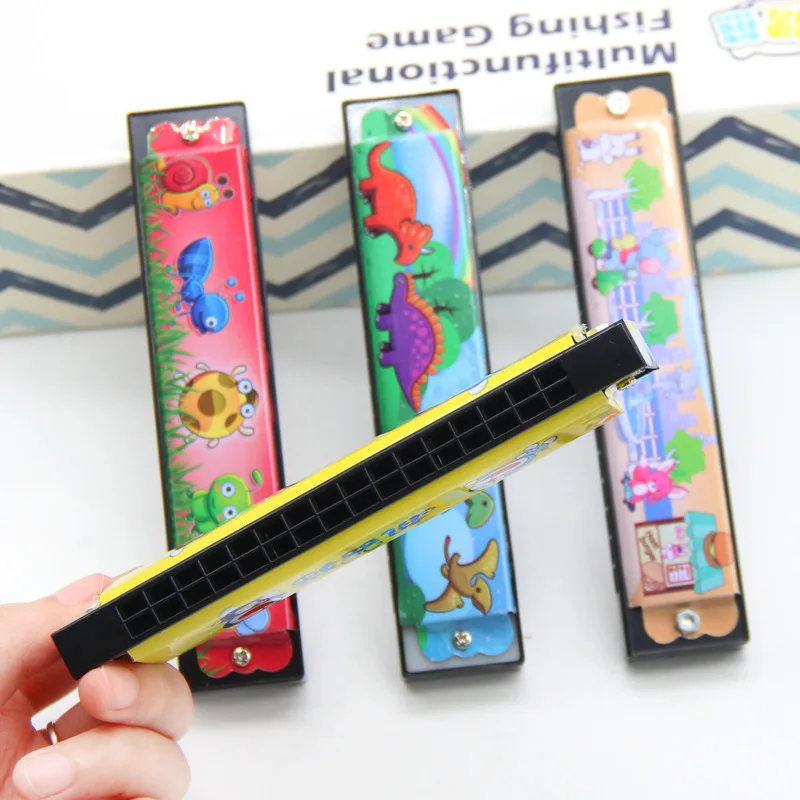 

Double Row 16 Hole Wooden Painted Harmonica Creative Enlightenment Toy Children's Toy Musical Instrument Early Education Toy