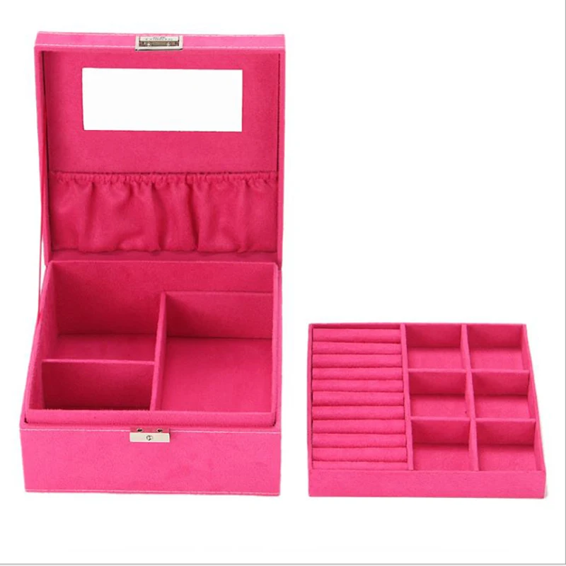 11 цветов практичный фланелевый ящик для хранения ювелирных изделий органайзер