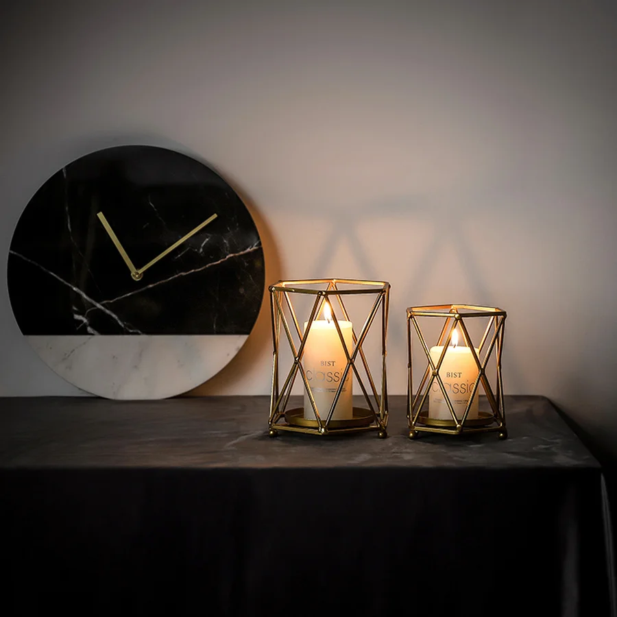 Винтажный железный подсвечник Geometri свадебный для столба геометрическая люстра