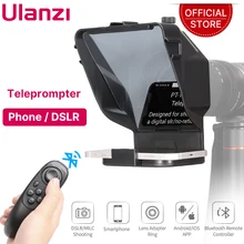 Ulanzi Portable Teleprompter Prompter for Smartphone/Tablet/DSLR Camera Video Recording Live Streaming Interview with Remote
