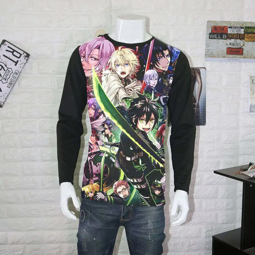 Женская футболка с коротким рукавом мультяшная Hyakuya Yuichiro Guren Mikaela Owari no Seraph |