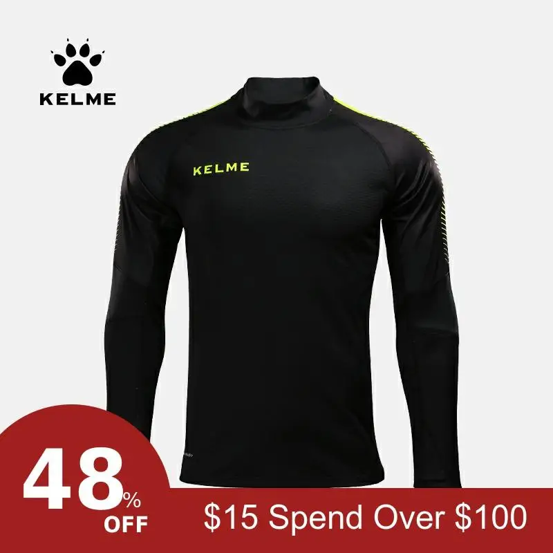 KELME мужские профессиональные футбольные тренировочные футболки с длинным рукавом, Индивидуальные Тренировочные длинные рубашки 3871501
