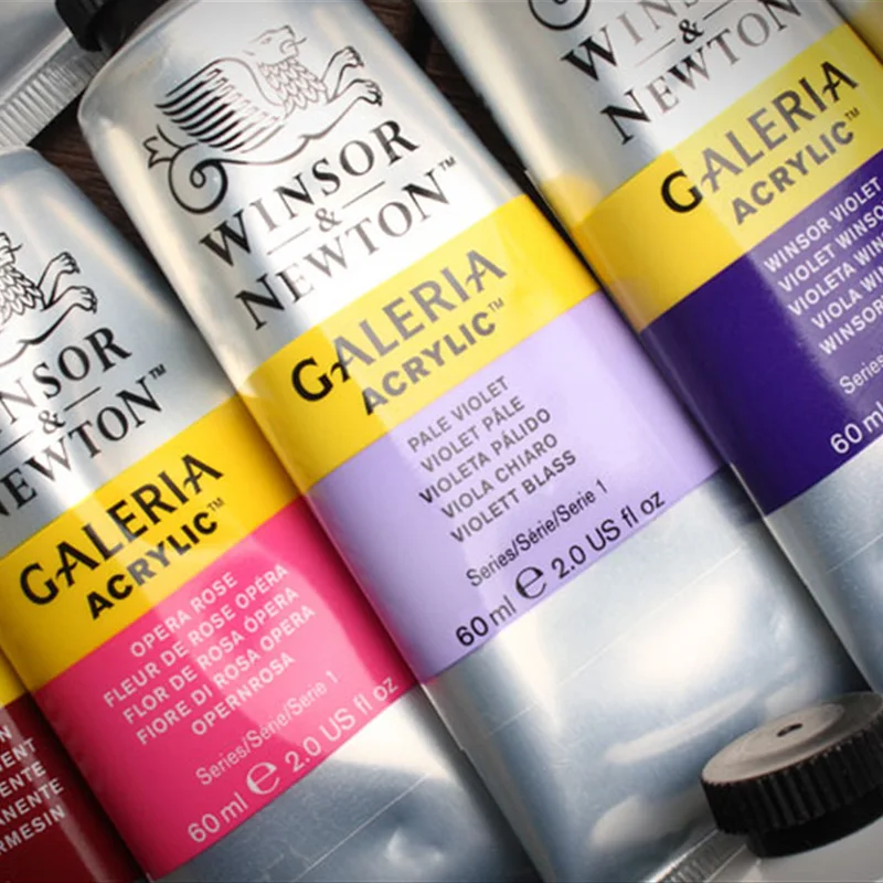 

Windsor Newton Gallery Acrylic Paint 60ml Hand-painted Pinturas Wall Painting Graffiti DIY Waterproof Clothes Change Color