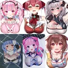 Коврик для мыши Vtuber Youtuber Hololive Oppai с анимацией, защита запястья, коврик для клавиатуры, Настольный коврик Korone 21*26*15*3 см